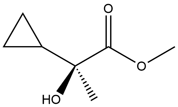 Cyclopropaneacetic acid, alpha-hydroxy-alpha-methyl-, methyl ester, (alphaS)- Structure