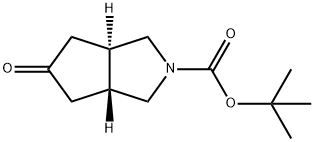 Cyclopenta[c]pyrrole-2(1H)-carboxylic acid, hexahydro-5-oxo-, 1,1-dimethylethyl ester, (3aR,6aR)- Structure