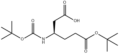 Hexanedioic acid, 3-[[(1,1-dimethylethoxy)carbonyl]amino]-, 6-(1,1-dimethylethyl) ester, (3R)- Structure