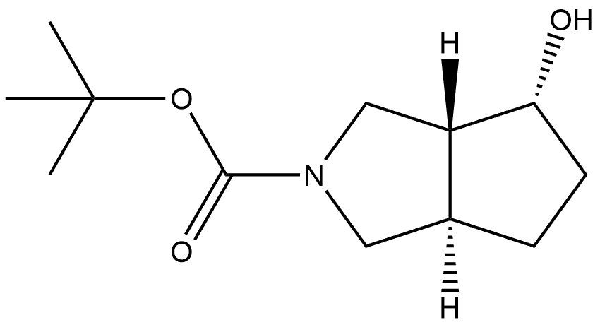 tert-butyl (3aR,4R,6aR)-4-hydroxy-octahydrocyclopenta[c]pyrrole-2-carboxylate Structure