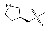 Pyrrolidine, 3-[(methylsulfonyl)methyl]-, (3S)- Structure