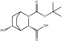 2-Azabicyclo[2.2.2]octane-2,3-dicarboxylic acid, 5-hydroxy-, 2-(1,1-dimethylethy… Structure