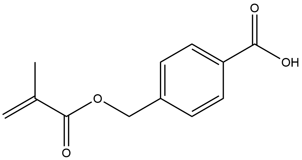 4-[[(2-Methyl-1-oxo-2-propen-1-yl)oxy]methyl]benzoic acid Structure