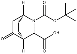 2-Azabicyclo[2.2.2]octane-2,3-dicarboxylic acid, 5-oxo-, 2-(1,1-dimethylethyl) e… Structure