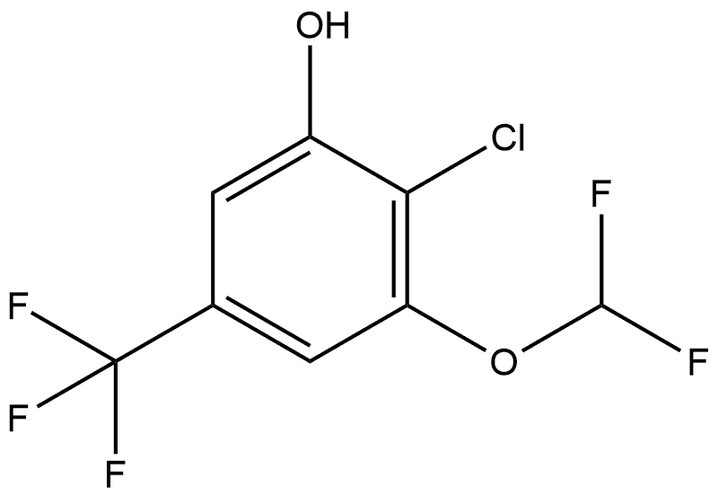 2-Chloro-3-(difluoromethoxy)-5-(trifluoromethyl)phenol Structure