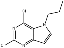 5H-Pyrrolo[3,2-d]pyrimidine, 2,4-dichloro-5-propyl- Structure