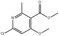 3-Pyridinecarboxylic acid, 6-chloro-4-methoxy-2-methyl-, methyl ester 구조식 이미지