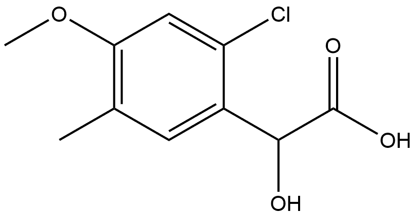 2-Chloro-α-hydroxy-4-methoxy-5-methylbenzeneacetic acid Structure