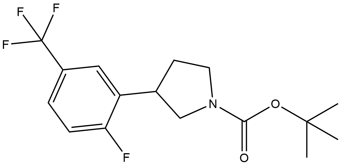 1-Boc-3-[2-fluoro-5-(trifluoromethyl)phenyl]pyrrolidine Structure