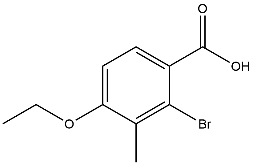 2-Bromo-4-ethoxy-3-methylbenzoic acid Structure