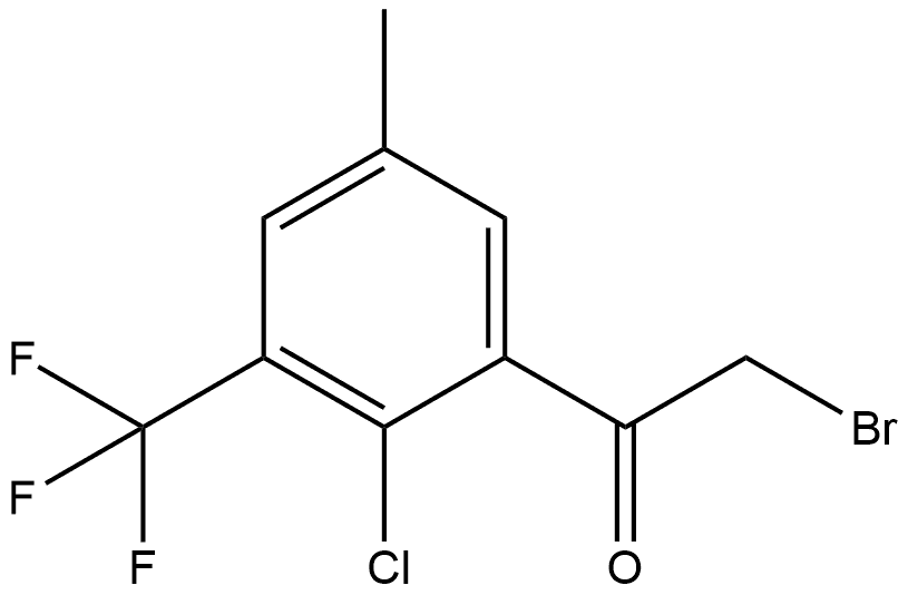 2-Bromo-1-[2-chloro-5-methyl-3-(trifluoromethyl)phenyl]ethanone Structure