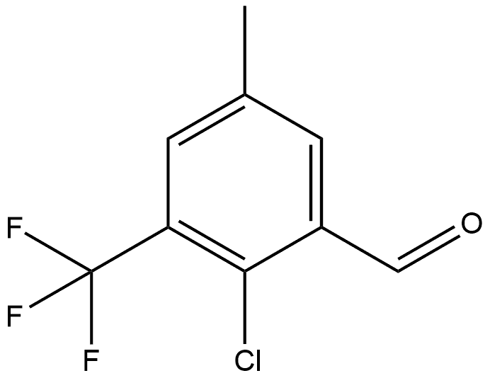 2-Chloro-5-methyl-3-(trifluoromethyl)benzaldehyde Structure