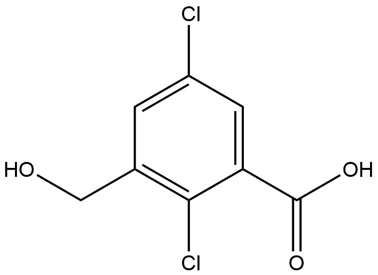 2,5-Dichloro-3-(hydroxymethyl)benzoic acid Structure