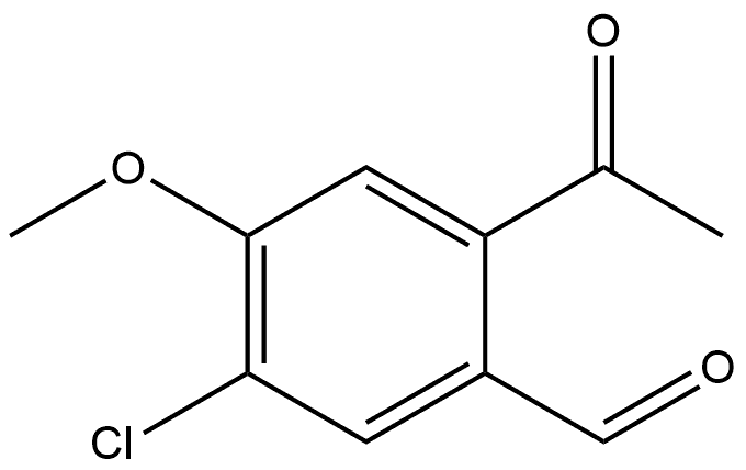 2-Acetyl-5-chloro-4-methoxybenzaldehyde Structure