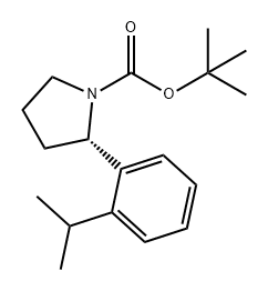 1-Pyrrolidinecarboxylic acid, 2-[2-(1-methylethyl)phenyl]-, 1,1-dimethylethyl ester, (2S)- Structure