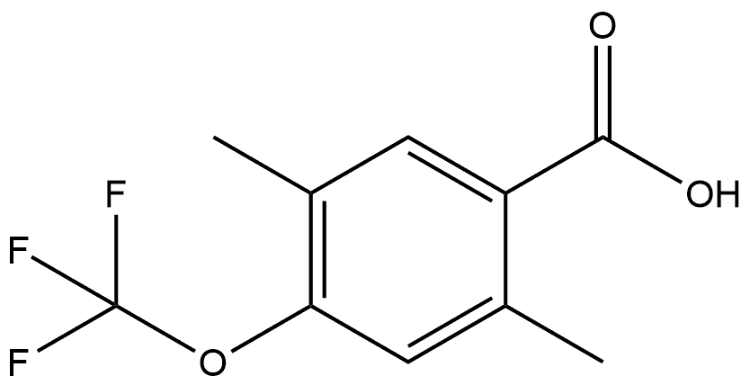 2,5-Dimethyl-4-(trifluoromethoxy)benzoic acid Structure