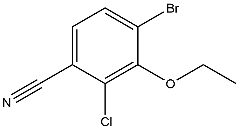 4-Bromo-2-chloro-3-ethoxybenzonitrile Structure