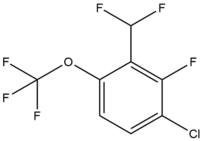 1-Chloro-3-(difluoromethyl)-2-fluoro-4-(trifluoromethoxy)benzene Structure