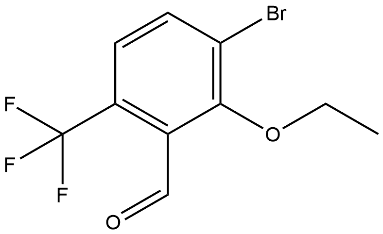 3-Bromo-2-ethoxy-6-(trifluoromethyl)benzaldehyde Structure