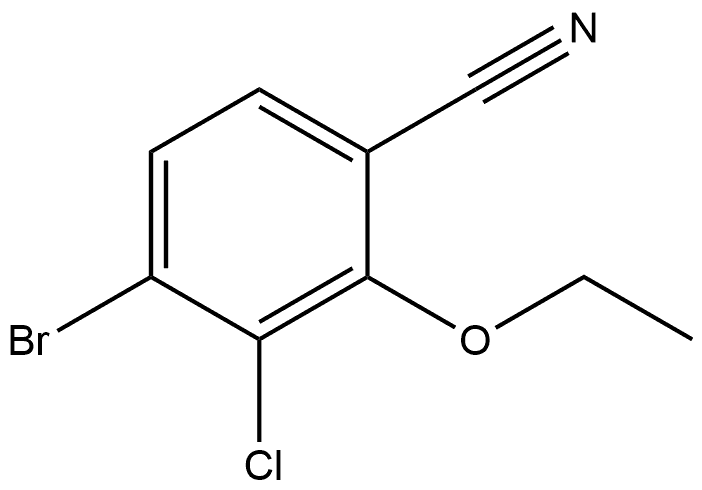 4-Bromo-3-chloro-2-ethoxybenzonitrile Structure