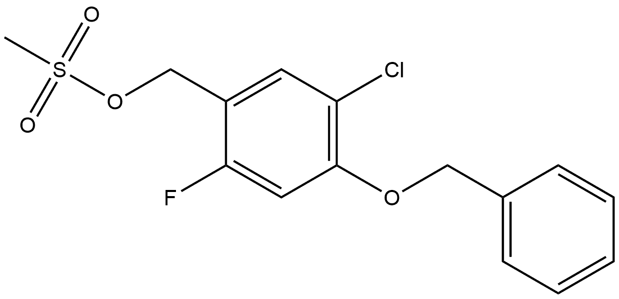 Benzenemethanol, 5-chloro-2-fluoro-4-(phenylmethoxy)-, 1-methanesulfonate Structure