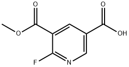 3,5-Pyridinedicarboxylic acid, 2-fluoro-, 3-methyl ester Structure