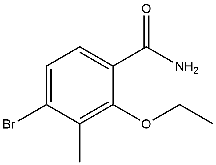 4-Bromo-2-ethoxy-3-methylbenzamide Structure