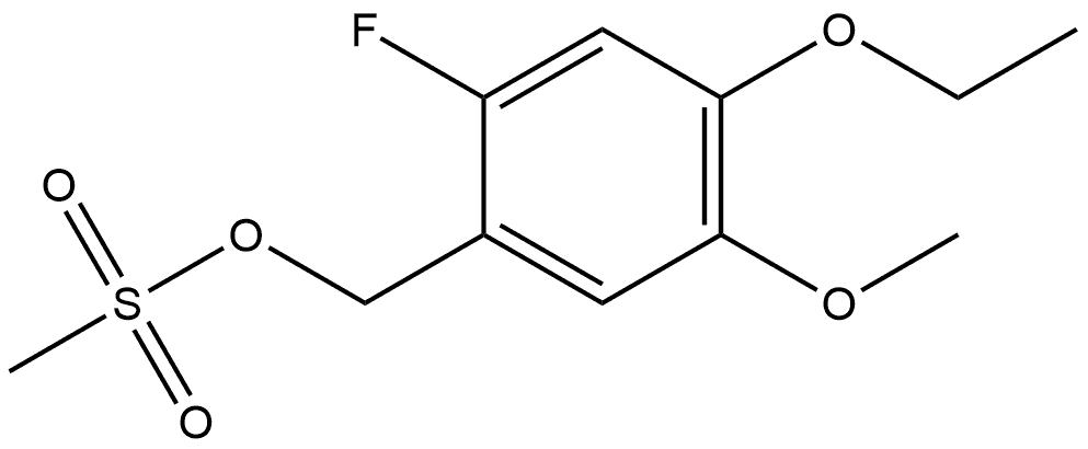 Benzenemethanol, 4-ethoxy-2-fluoro-5-methoxy-, 1-methanesulfonate Structure