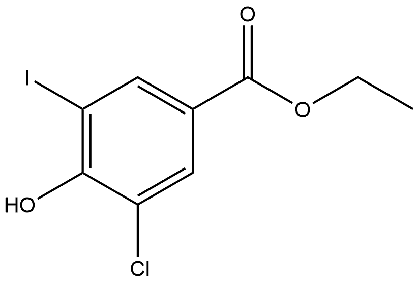 Ethyl 3-chloro-4-hydroxy-5-iodobenzoate Structure