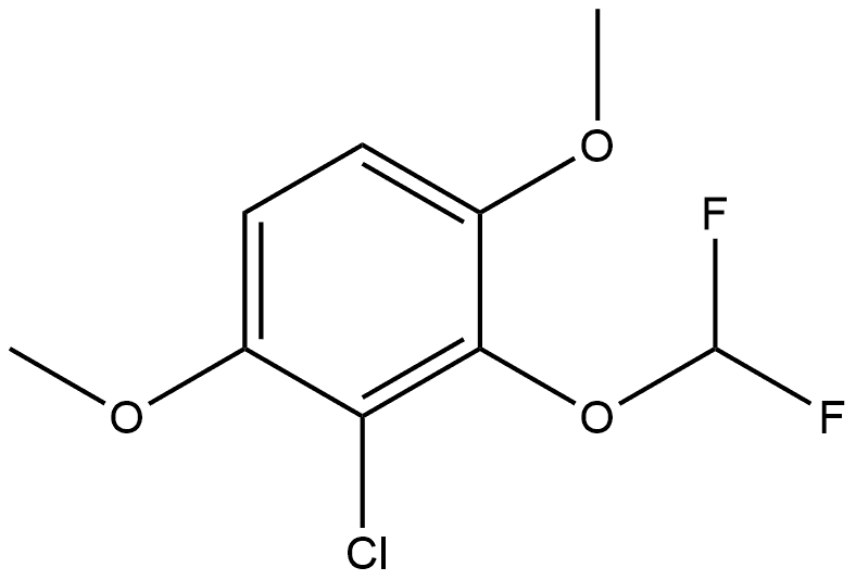 2-Chloro-3-(difluoromethoxy)-1,4-dimethoxybenzene Structure