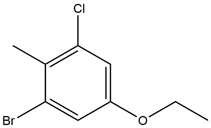 1-Bromo-3-chloro-5-ethoxy-2-methylbenzene Structure