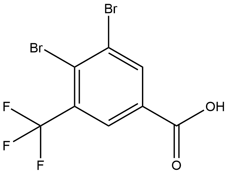 3,4-Dibromo-5-(trifluoromethyl)benzoic acid Structure