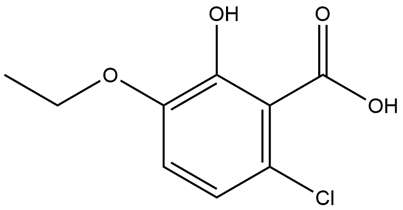 6-Chloro-3-ethoxy-2-hydroxybenzoic acid Structure