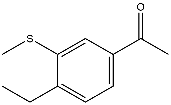 1-[4-Ethyl-3-(methylthio)phenyl]ethanone Structure