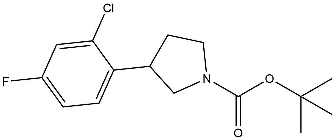 1-Boc-3-(2-chloro-4-fluorophenyl)pyrrolidine Structure