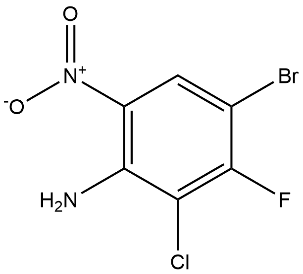 4-Bromo-2-chloro-3-fluoro-6-nitroaniline 구조식 이미지