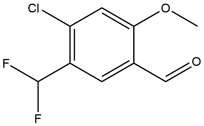 4-Chloro-5-(difluoromethyl)-2-methoxybenzaldehyde Structure