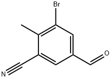 Benzonitrile, 3-bromo-5-formyl-2-methyl- 구조식 이미지