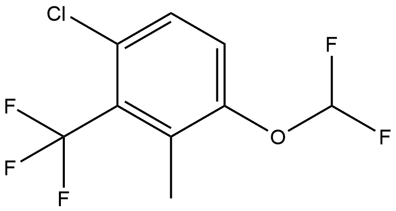 1-Chloro-4-(difluoromethoxy)-3-methyl-2-(trifluoromethyl)benzene Structure