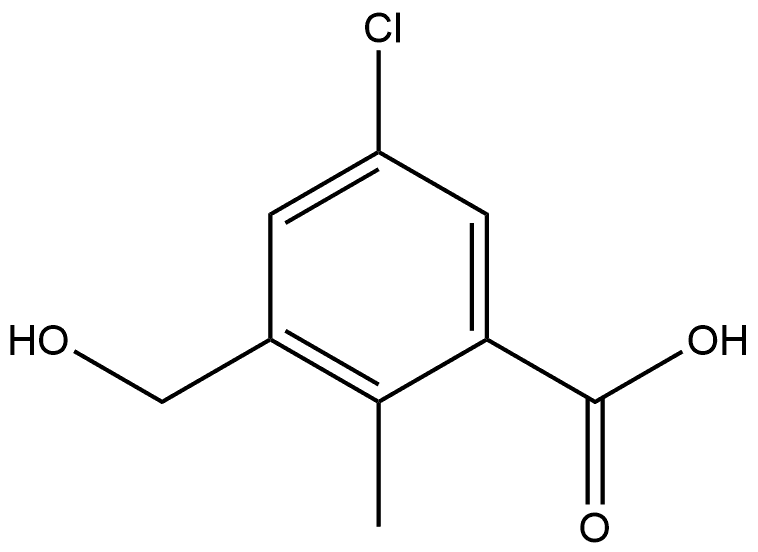 5-Chloro-3-(hydroxymethyl)-2-methylbenzoic acid Structure