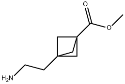 Bicyclo[1.1.1]pentane-1-carboxylic acid, 3-(2-aminoethyl)-, methyl ester Structure