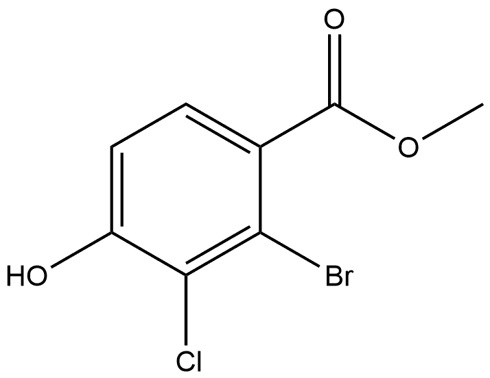 Methyl 2-bromo-3-chloro-4-hydroxybenzoate Structure