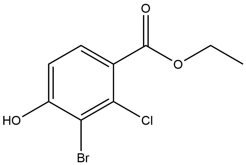 Ethyl 3-bromo-2-chloro-4-hydroxybenzoate Structure