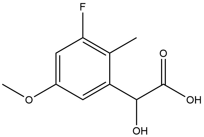 3-Fluoro-α-hydroxy-5-methoxy-2-methylbenzeneacetic acid Structure