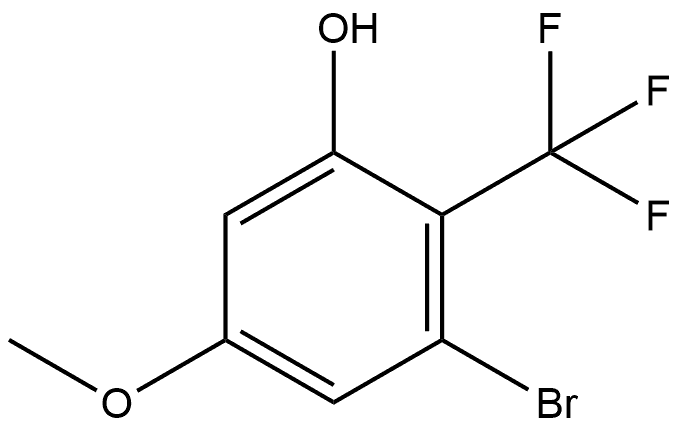 3-Bromo-5-methoxy-2-(trifluoromethyl)phenol Structure