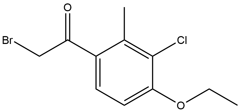 2-Bromo-1-(3-chloro-4-ethoxy-2-methylphenyl)ethanone Structure