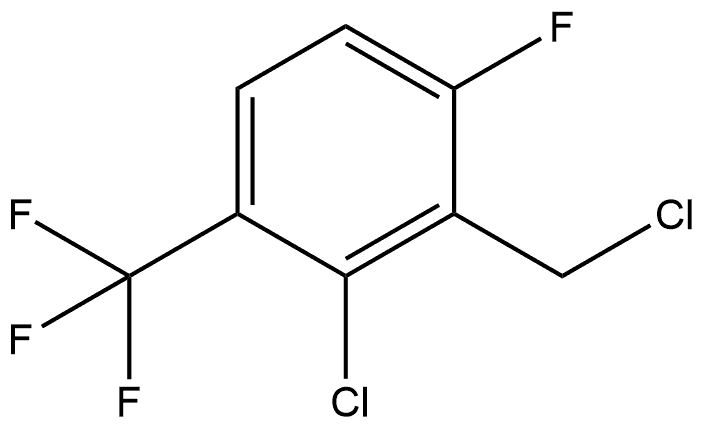 2-Chloro-3-(chloromethyl)-4-fluoro-1-(trifluoromethyl)benzene Structure