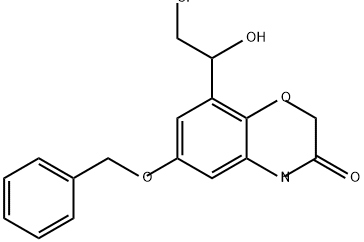 2H-1,4-Benzoxazin-3(4H)-one, 8-(2-chloro-1-hydroxyethyl)-6-(phenylmethoxy)- 구조식 이미지