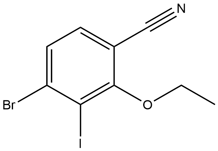 4-Bromo-2-ethoxy-3-iodobenzonitrile Structure