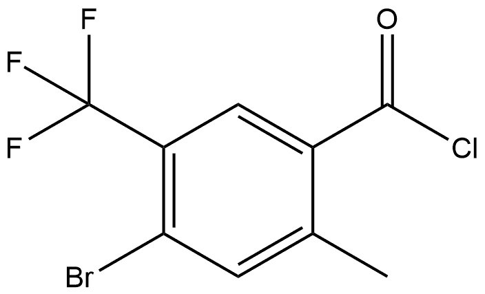 4-Bromo-2-methyl-5-(trifluoromethyl)benzoyl chloride Structure